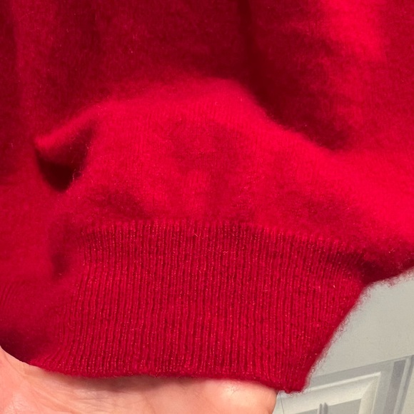 Turnbury Mens 100% Cashmere Red Pullover Crew Neck Sweater. Size Medium. - Picture 6 of 7